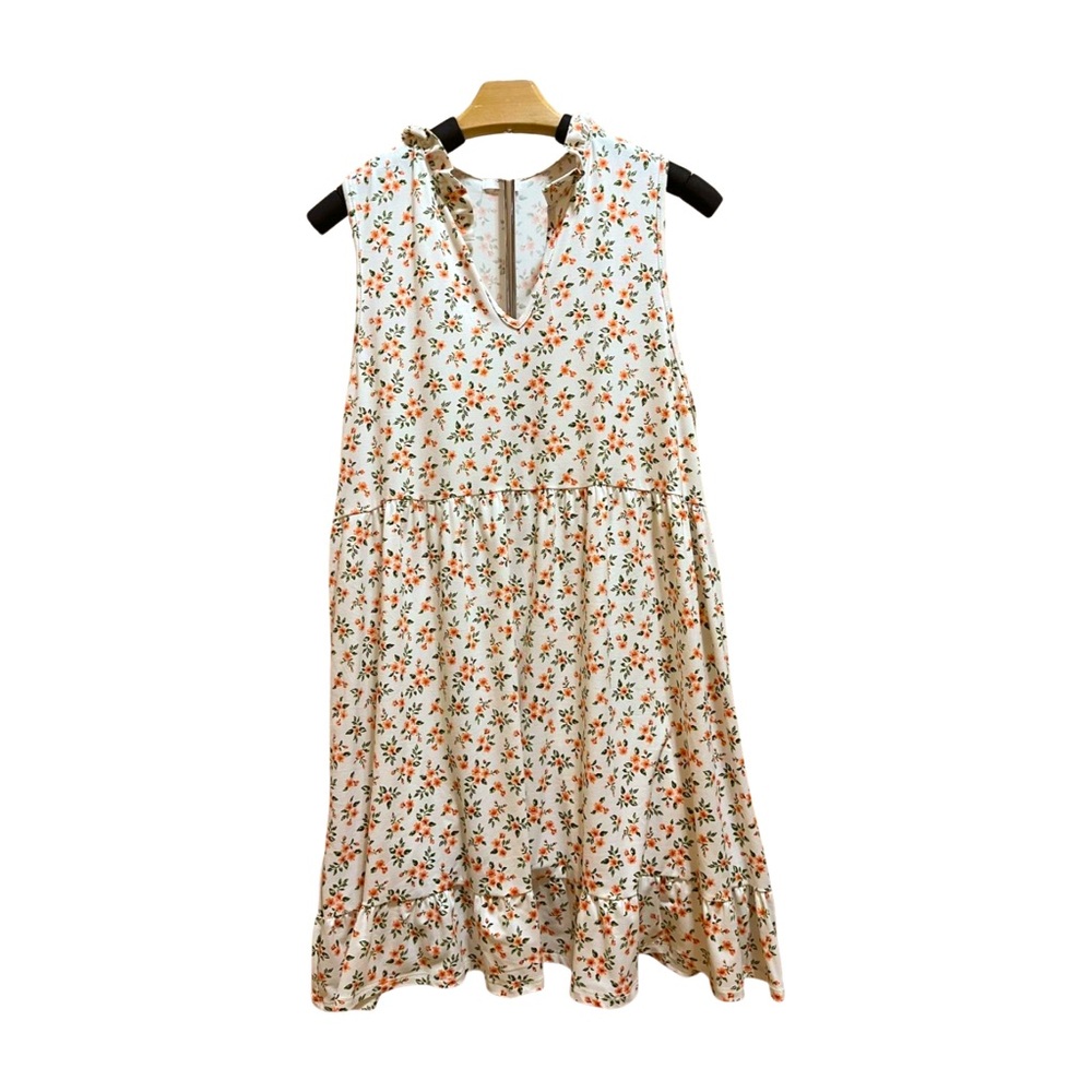 12PM White & Floral Dress